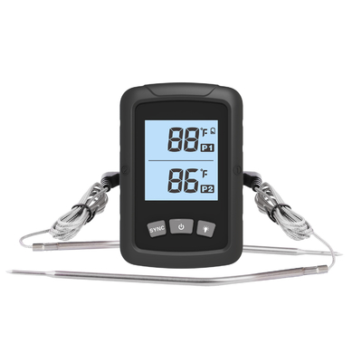Good price Διπλό SS304 ελέγχων θερμόμετρο κρέατος ΣΧΑΡΏΝ ασύρματο εύκολο στη σχάρα σε απευθείας σύνδεση