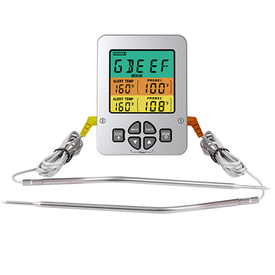 Good price Υψηλός διπλός Temp πολυ έλεγχος 304 ανοξείδωτο LCD θερμομέτρων κρέατος ΣΧΑΡΩΝ σε απευθείας σύνδεση