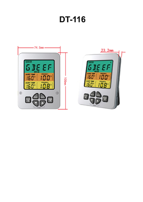 Good price Ασύρματη μακρινή ψηφιακή διπλή ευρεία LCD θερμομέτρων κρέατος ελέγχων οθόνη σχαρών σε απευθείας σύνδεση